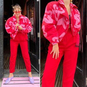 VINTAGE - Red Ski Jacket (Fits S/M)